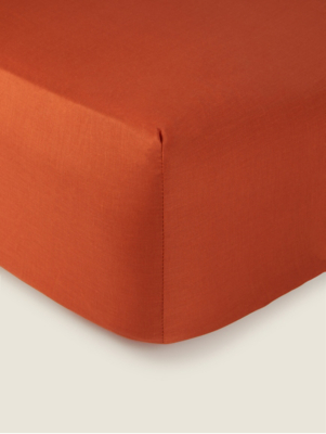 Burnt Orange Fitted Sheet Home at ASDA