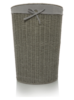 Grey Rope Laundry Hamper Home at ASDA