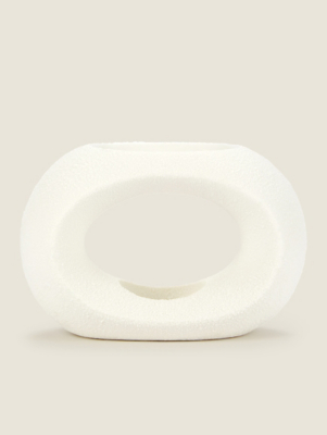 White Textured OvalShaped Ceramic Oil Burner Home at ASDA