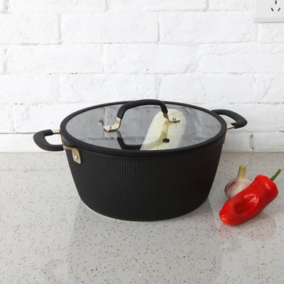 George Unisex Black Barbican Stock Pot 28Cm