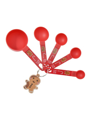 Red Christmas Gingerbread Measuring Spoons Home at ASDA
