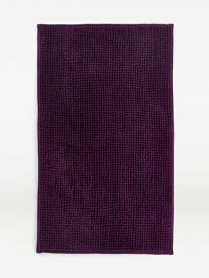 Purple Chenille Bath Mat Home at ASDA