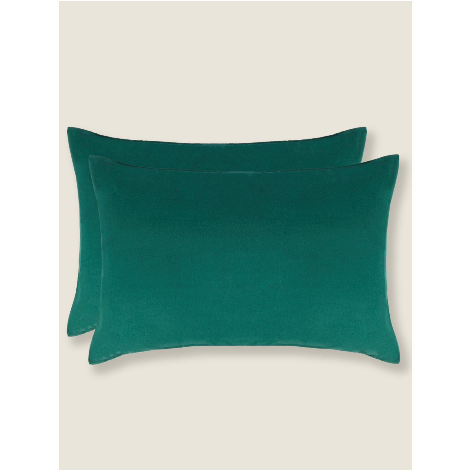 George Green Brushed Cotton Plain Pillowcase Pair
