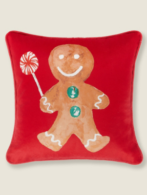 GingerbreadShaped Cushion Home at ASDA