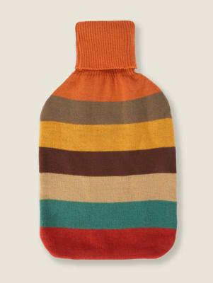Knitted Stripe Hot Water Bottle Home at ASDA