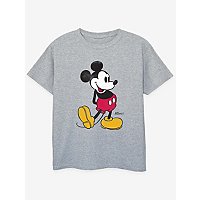 Mickey Mouse Classic Kick Heather Grey Unisex T-Shirt | Collections | George at ASDA