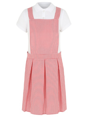 asda red gingham school dress