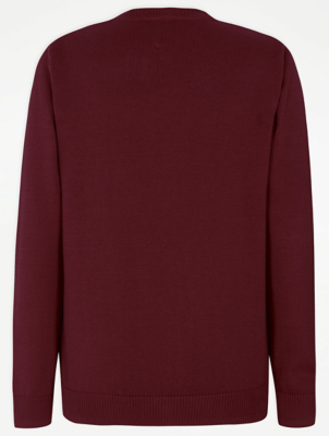 asda burgundy school cardigan