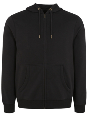 black zip up hoodie