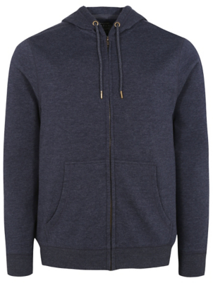 navy blue zip up sweatshirt