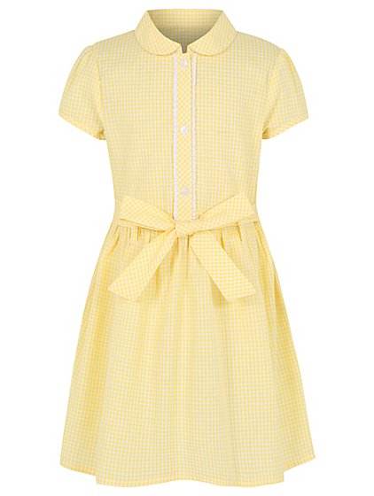 Image result for yellow gingham school dress