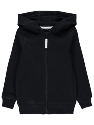 black zip up hoodie
