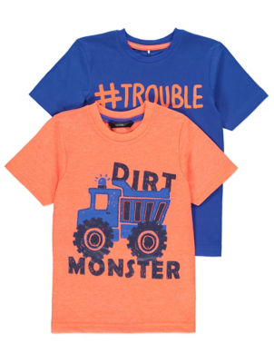 2 Pack Slogan T-Shirts