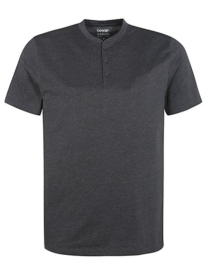 Grandad Collar T-Shirt | Men | George