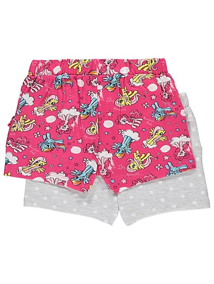 My Little Pony 2 Pack Jersey Shorts | Kids | George
