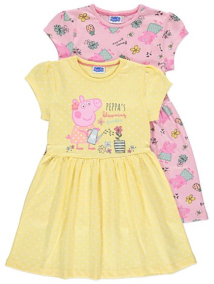 Peppa Pig Jersey Dresses 2 Pack | Kids | George