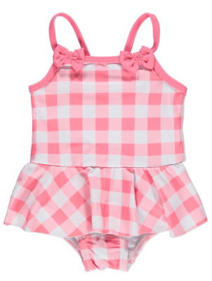 gingham baby swimsuit