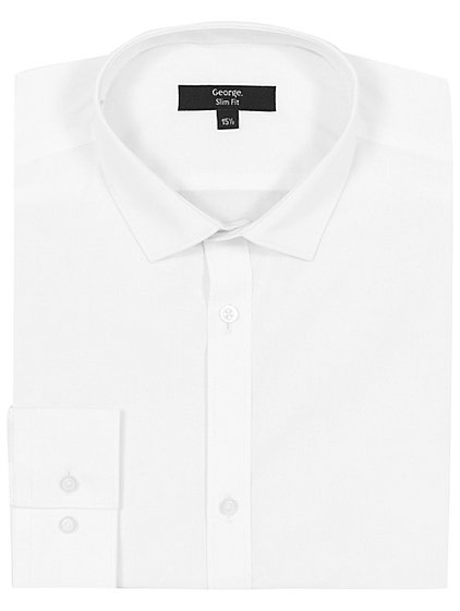 Tailor & Cutter Slim Fit Long Sleeve Shirt | Men | George at ASDA