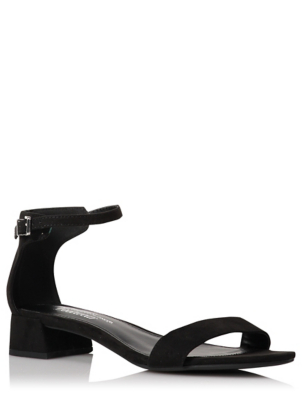low block heel sandals black