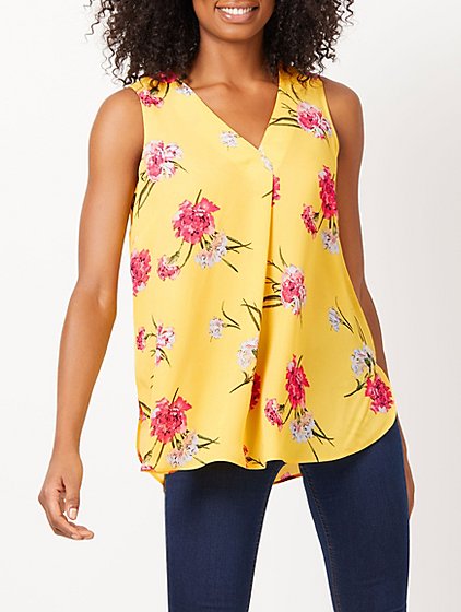 Floral Sleeveless Blouse - Yellow | Women | George