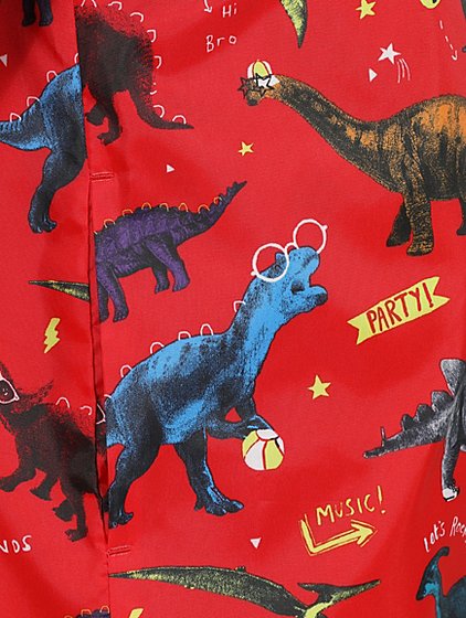 Red Dinosaur Print Puddle Suit | Kids | George