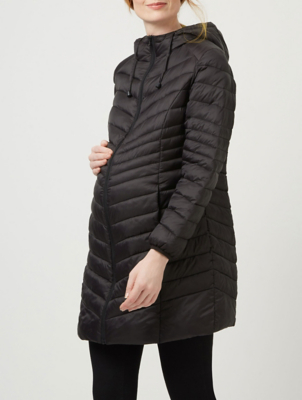 lightweight padded longline hooded coat