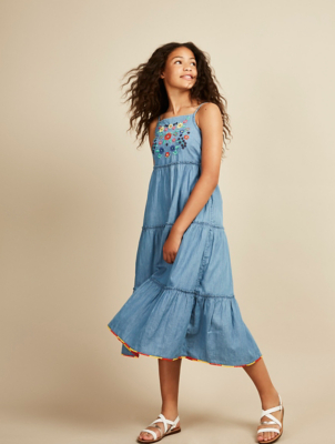 asda girls denim dress