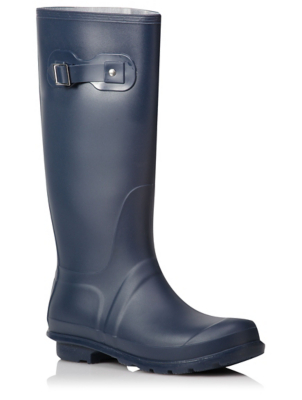 Navy Buckled Wellington Boots | Men 