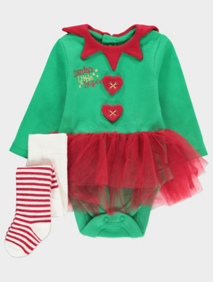 baby santa's little helper outfit