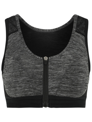 asda zip front sports bra