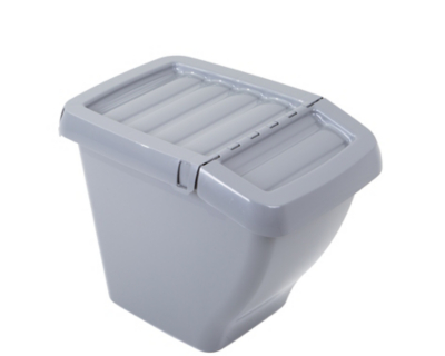 plastic storage bins with hinged lids