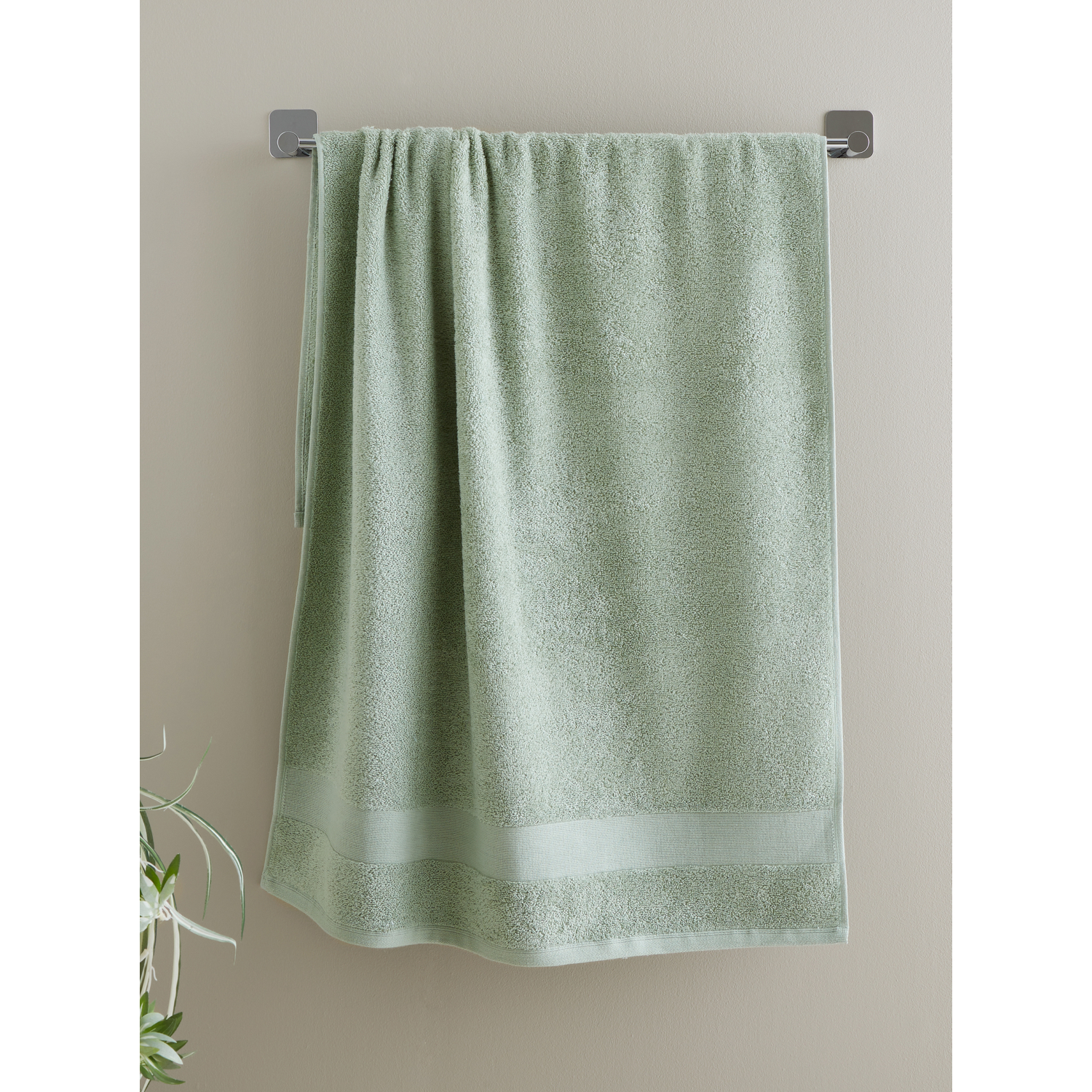 Catherine Lansfield  Anti-Bacterial Cotton Towel - Sage Green - Hand Towel - Image 5