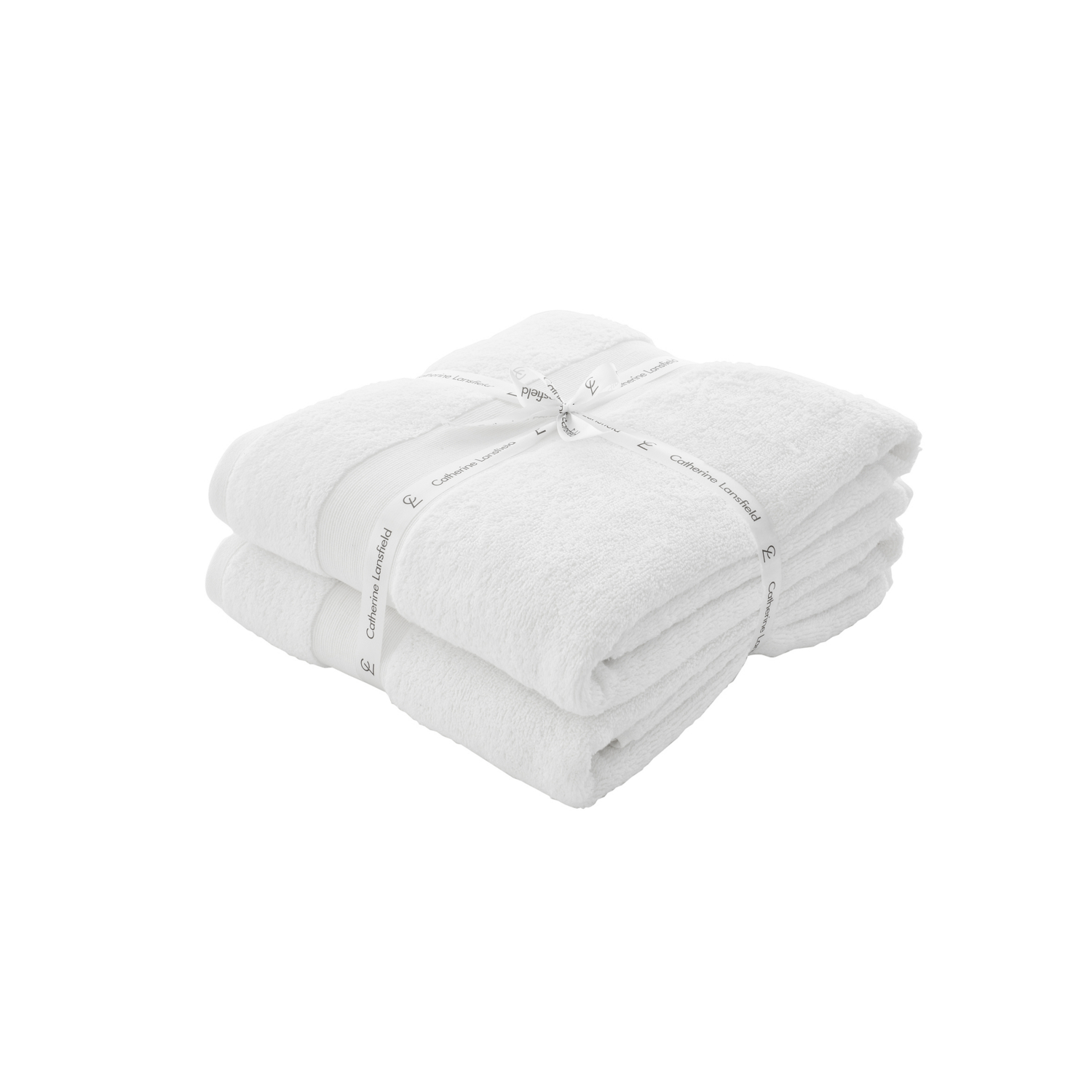 Catherine Lansfield, White, Bath Sheet Pair - Image 4