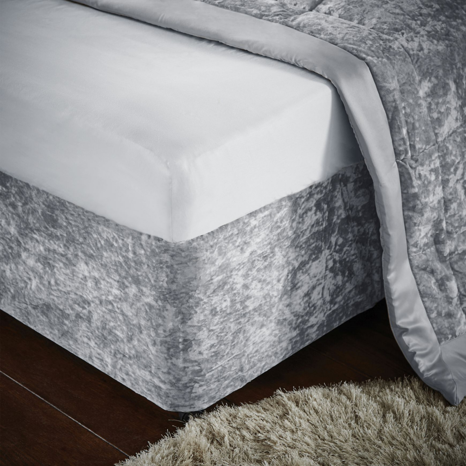 Crushed Velvet Elasticated Divan Base Wrap - Image 8
