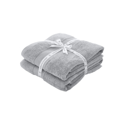 Catherine Lansfield Anti-Bacterial 100% Cotton Towel in Silver | Size: Bath Sheet
