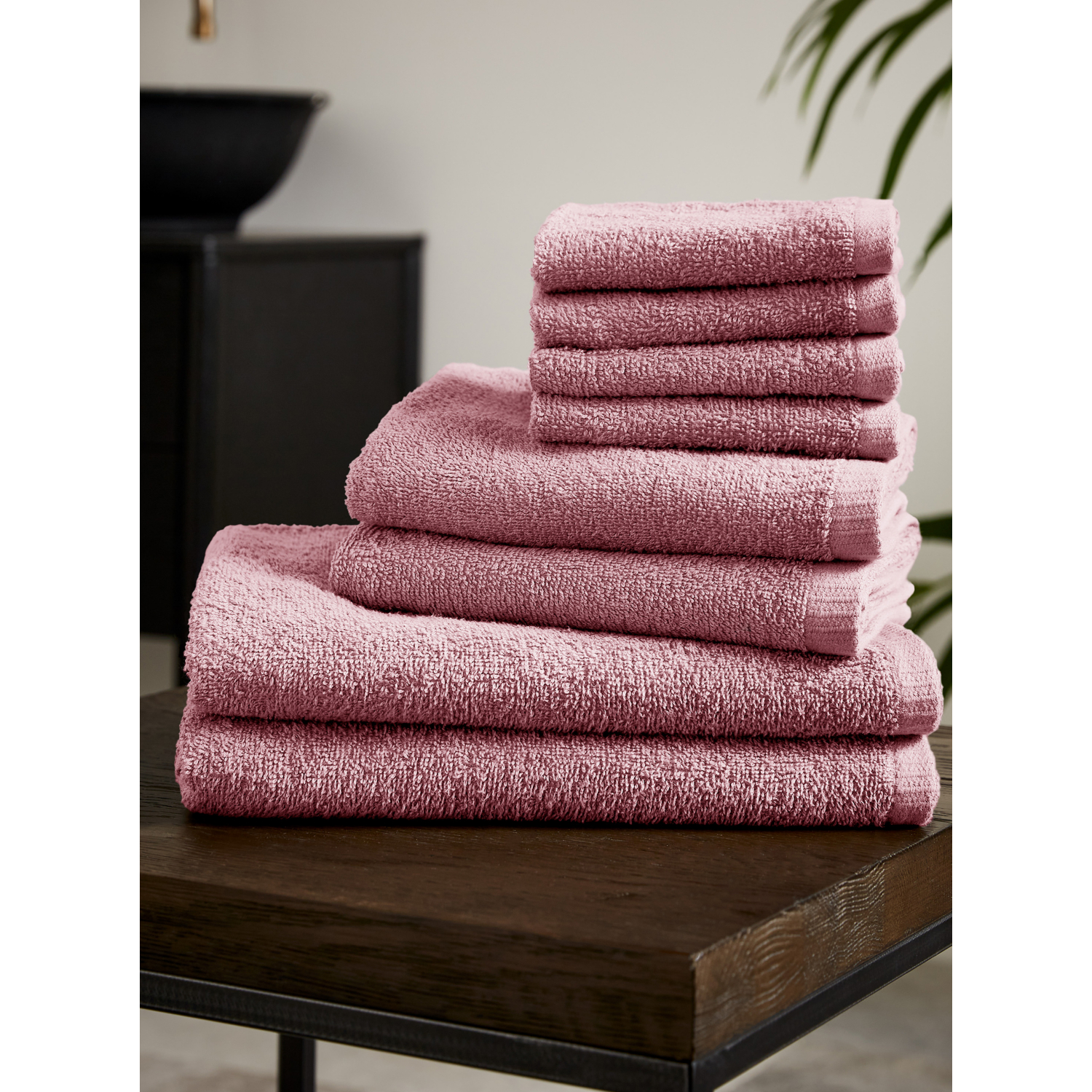 Cat Pink Catherine Lansfield Quick Dry Towel Bale - Set Of 8