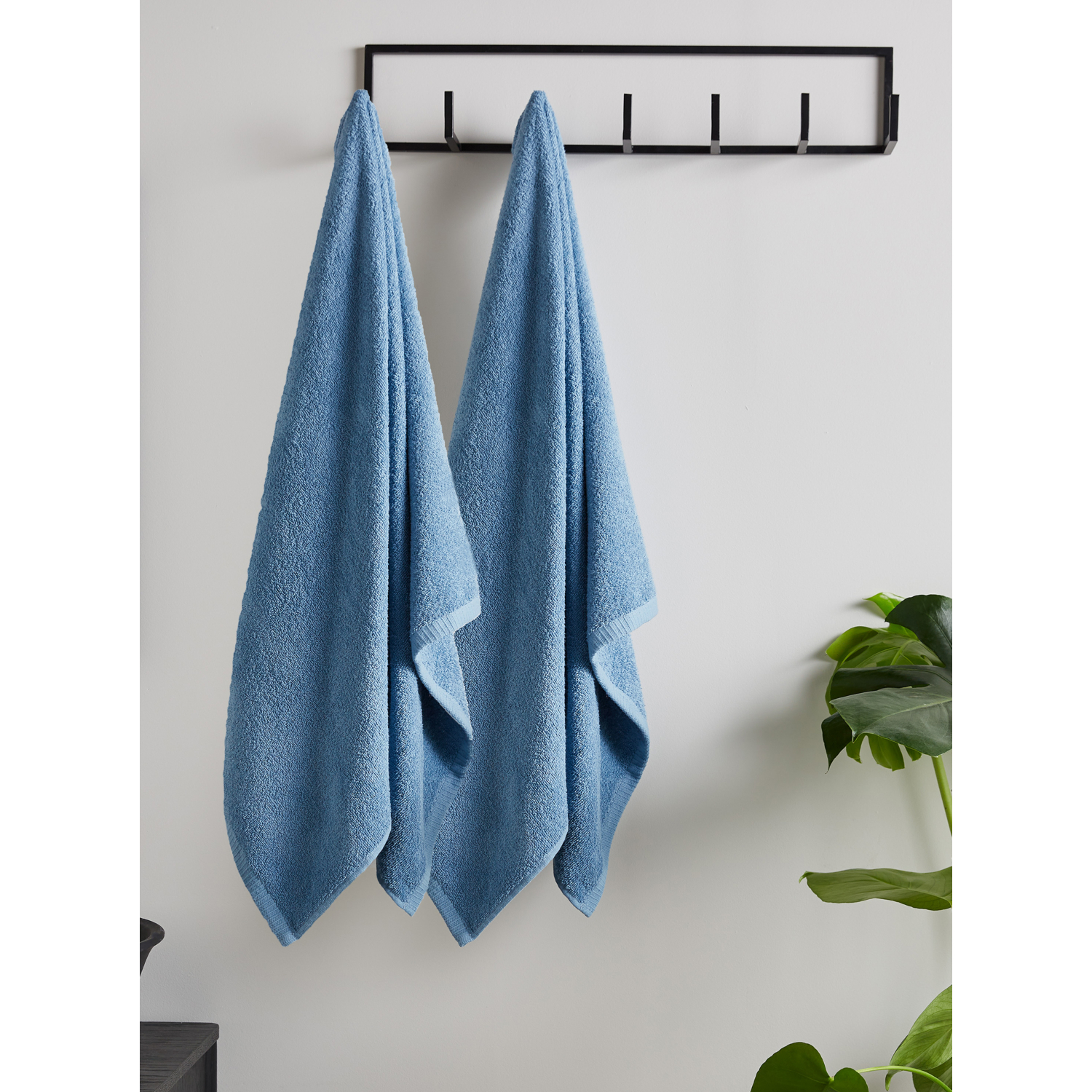 Cat Blue Catherine Lansfield Quick Dry Bath Sheet - Set Of 2