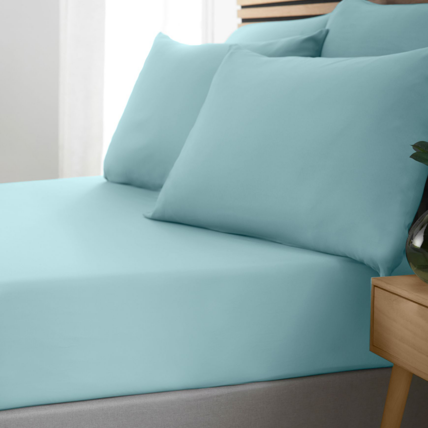 Cat Duck Egg Catherine Lansfield So Soft Non-Iron Fitted Sheet