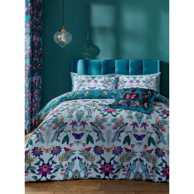 Catherine Lansfield Mya Duvet Cover Set in Duck Egg Blue | Size: Single