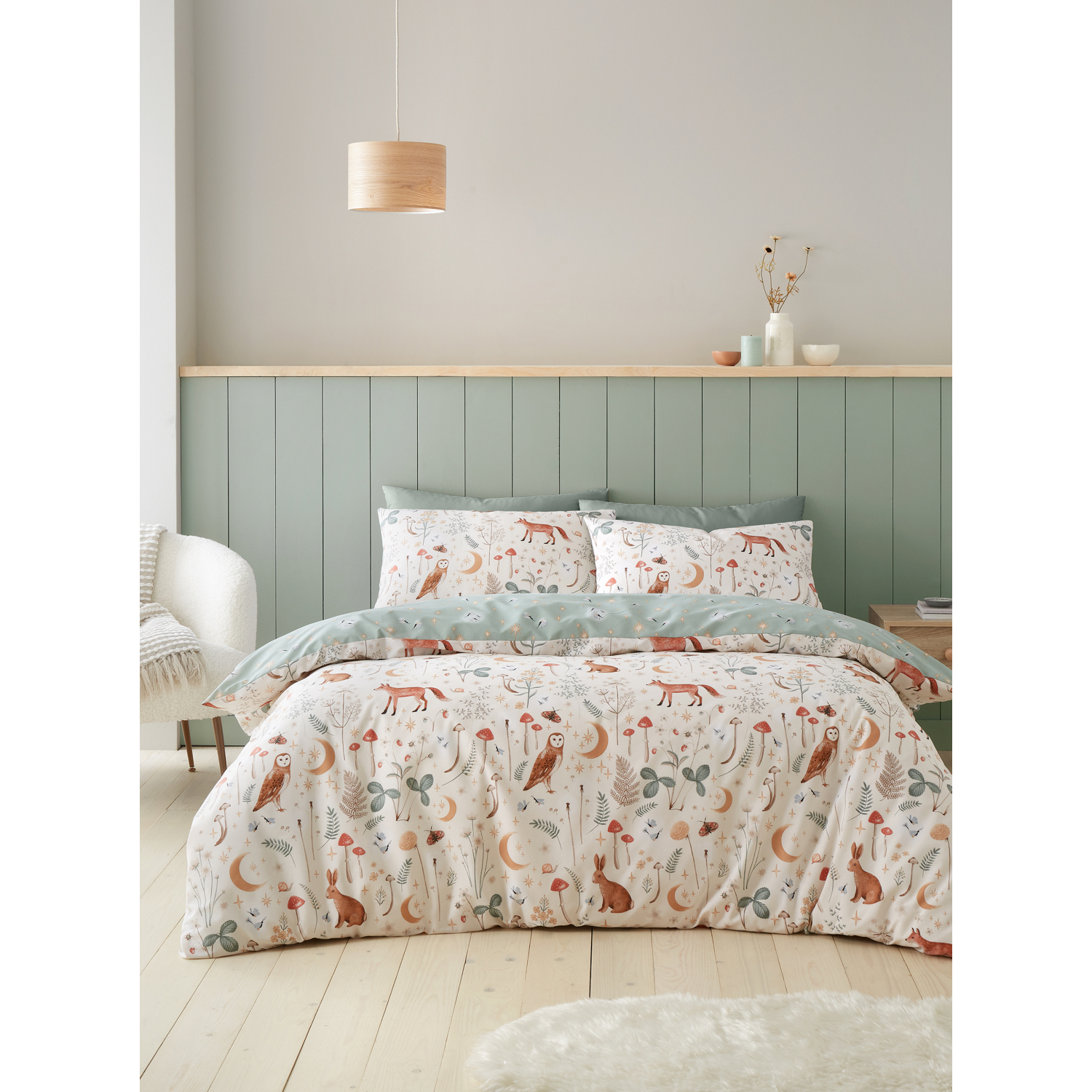 Cat Natural Catherine Lansfield Enchanted Twilight Duvet Set
