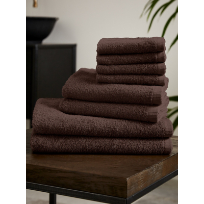 Catherine Lansfield Quick Dry 100% Cotton Towel Bale Set in Chocolate