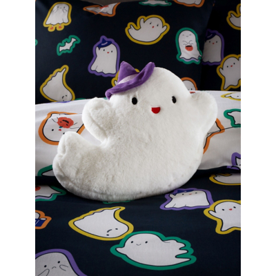 Catherine Lansfield Halloween Ghosts 3D Shaped Cushion in White