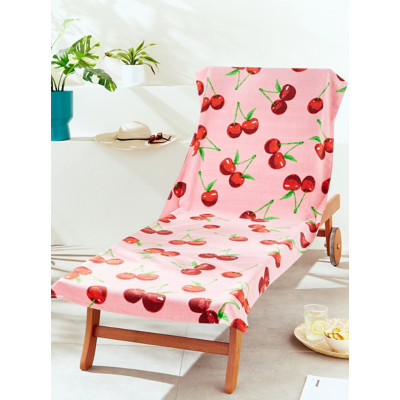Cat Pink Catherine Lansfield Cherries Sun Lounger Towel