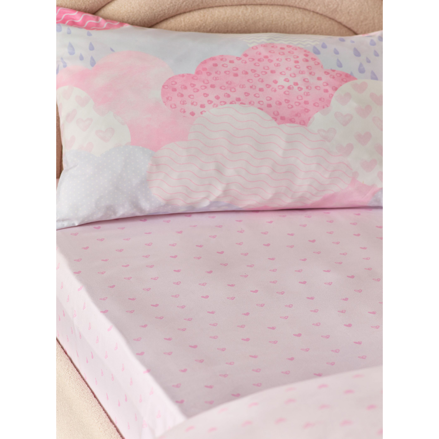 Cat Pink Catherine Lansfield Soft As A Cloud Fitted Sheet
