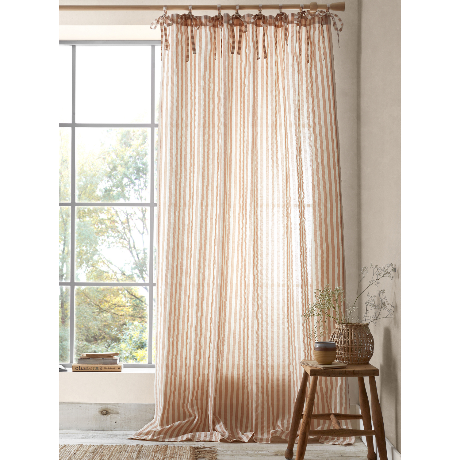 Apple Terracotta Pineapple Elephant Clay Zanzibar Woven Stripe Voile