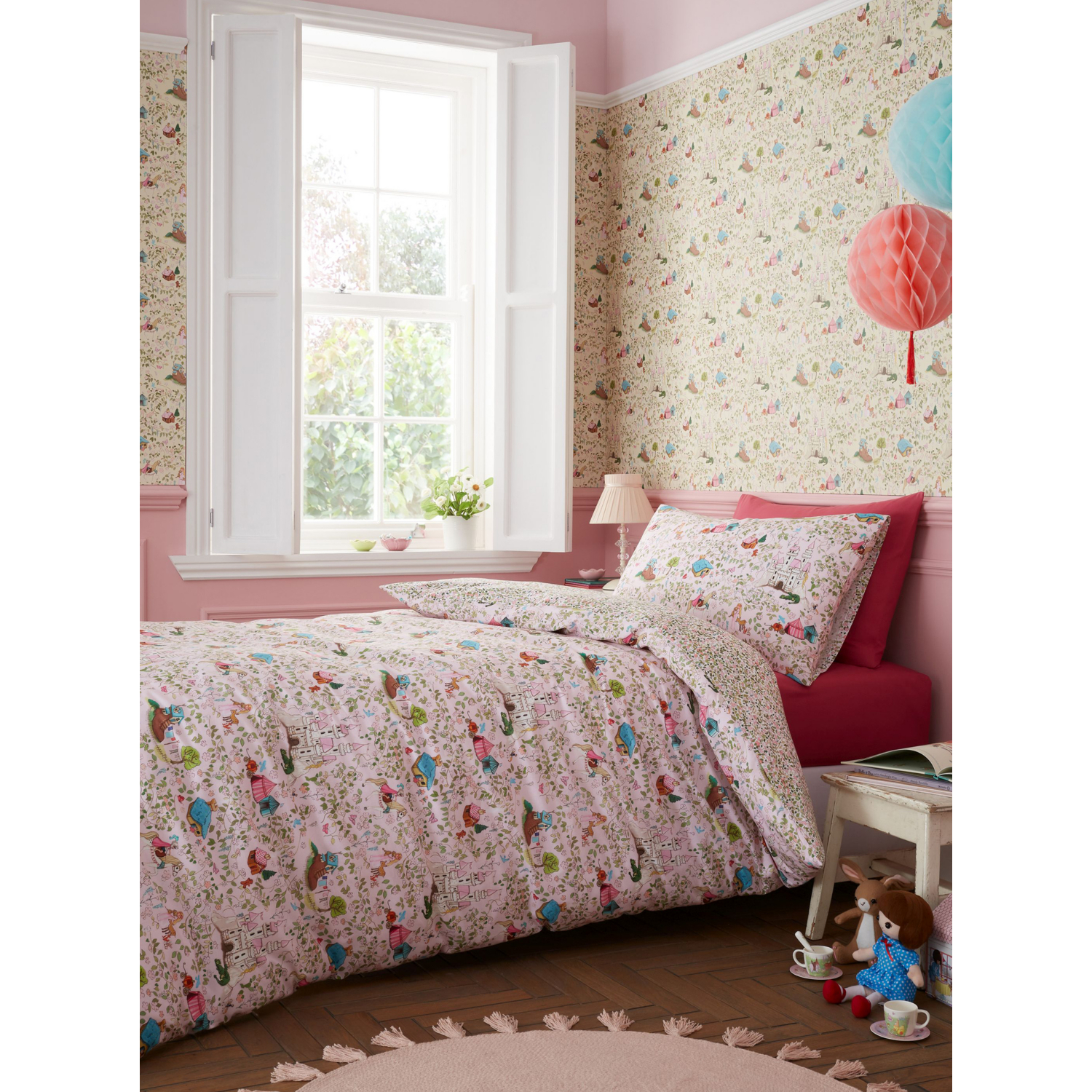 Bell Pink Belle & Boo Fairytale Reversible Duvet Cover Set