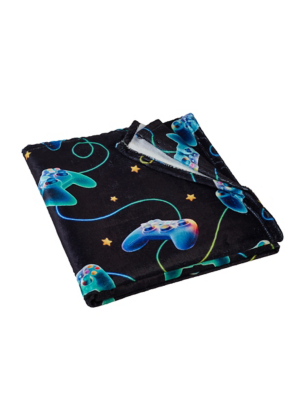 Glow In The Dark Fleece Deken Gooi Grey Stars/Maan