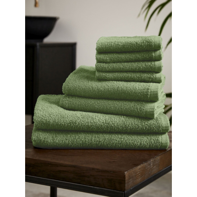 George Catherine Lansfield Quick Dry 8 Piece Towel Set - Sage Green