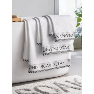 George Catherine Lansfield White Relax & Unwind Towels - Set of 4