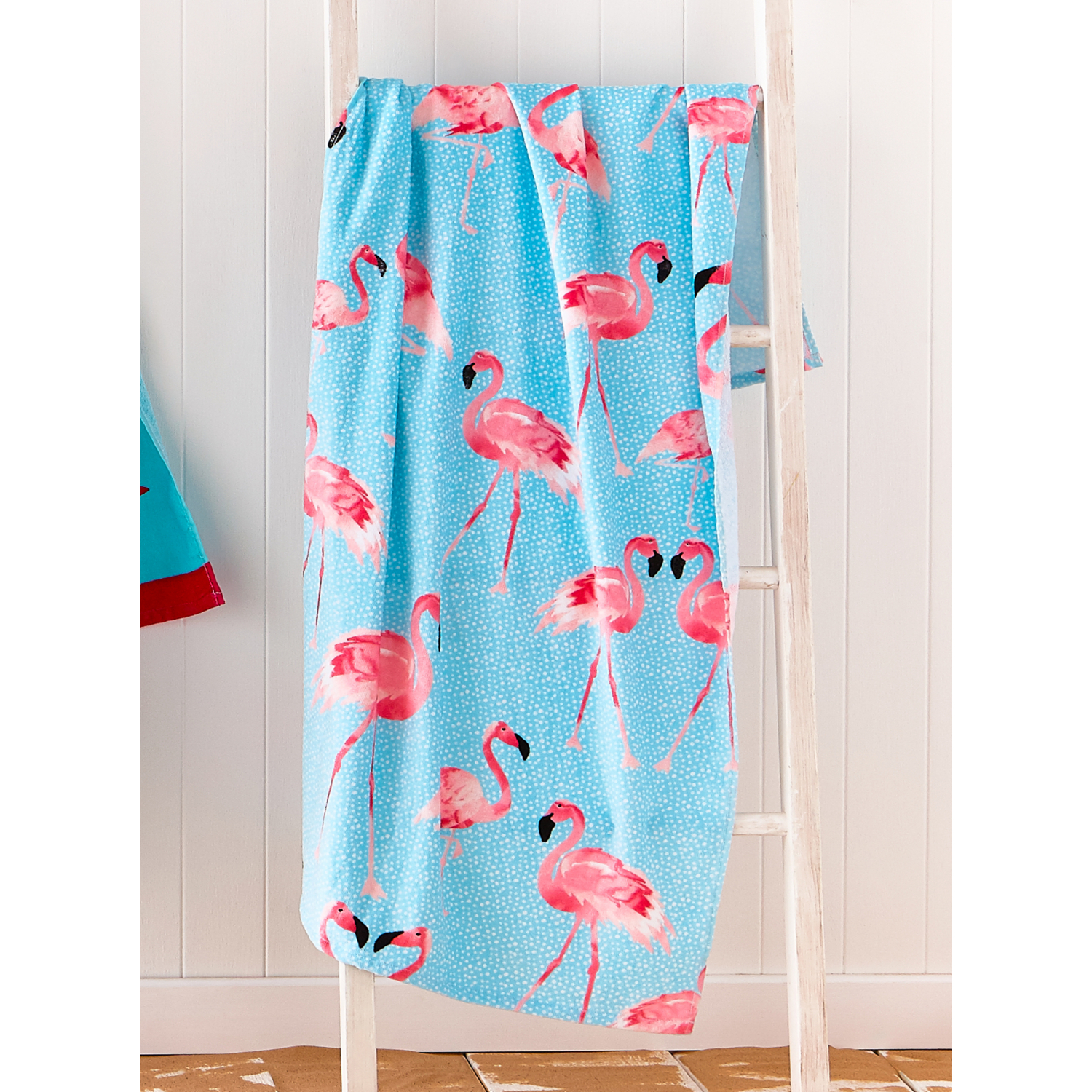 Cat Blue Catherine Lansfield Flamingo Cotton Beach Towel